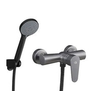 Miscelatore doccia esterno nichel nero satinato con kit doccia  Lizzy