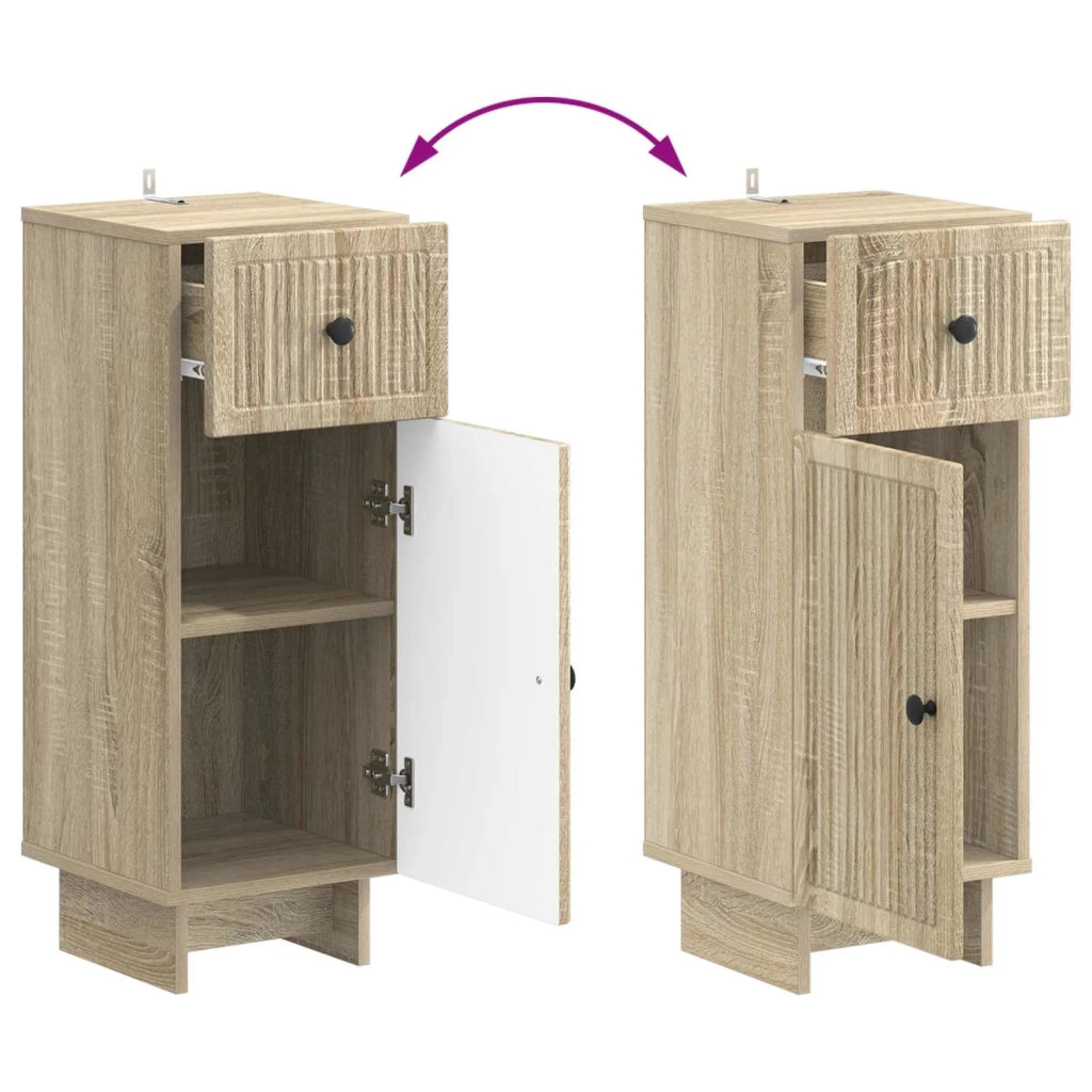 Mobiletto da Bagno EDE Rovere Sonoma 30 x 31 x 80 cm 895947