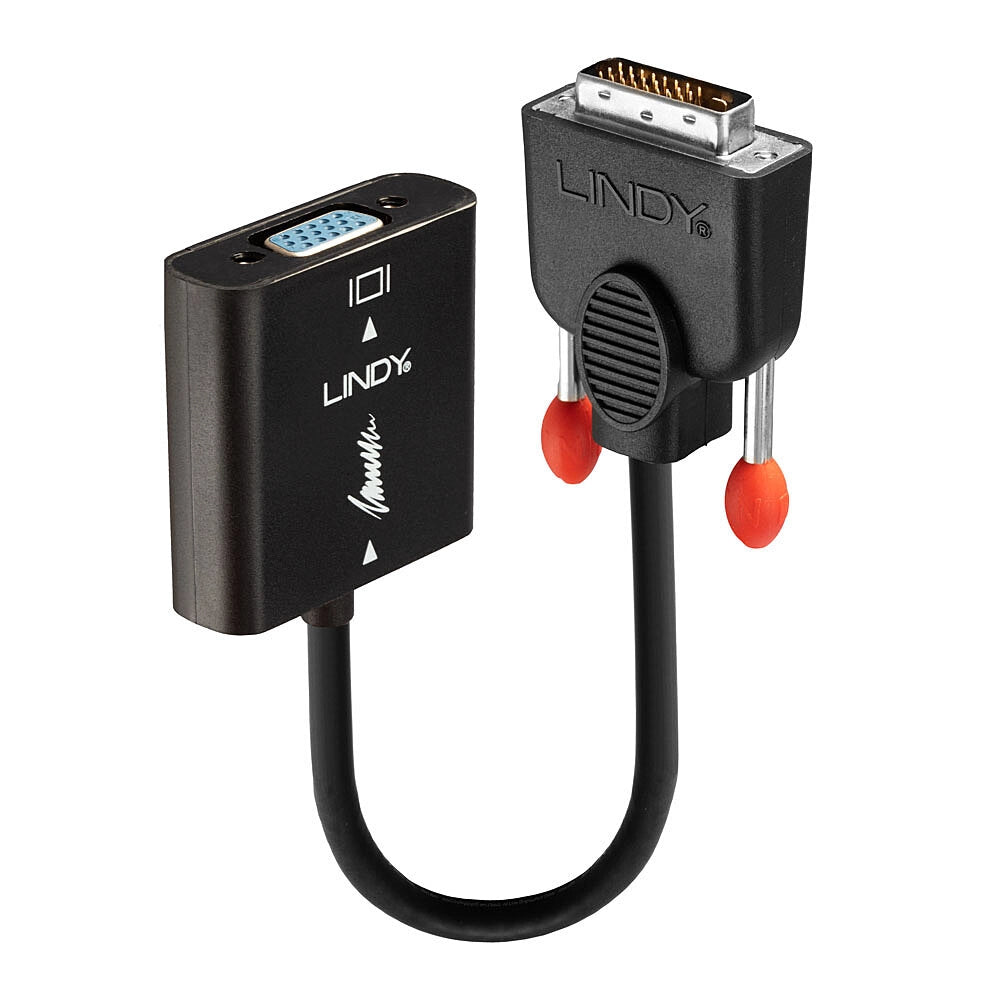 Lindy 38189 cavo e adattatore video 0,1 m dvi-d vga (d-sub) nero
