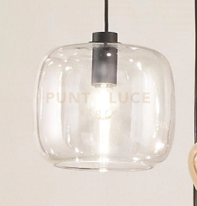 SOSPENSIONE VERVE-2 1 LUCE TRASPARENTE ATTACCO E14 SENZA BASE D' ATTACCO D.20CM H.19CM