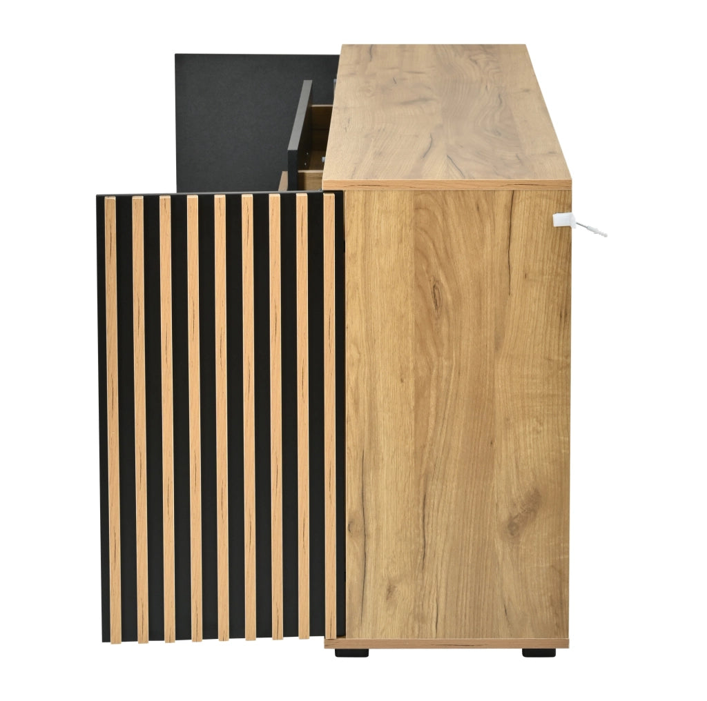 Madia 140 cm in MDF con 4 cassetti e 2 ante