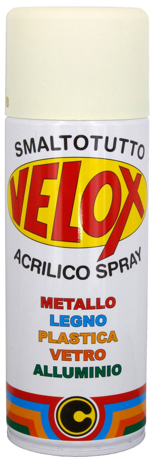 6pz velox vernice spray acrilico panna opaco 400 ml non ingiallente cod:ferx.95974.stock