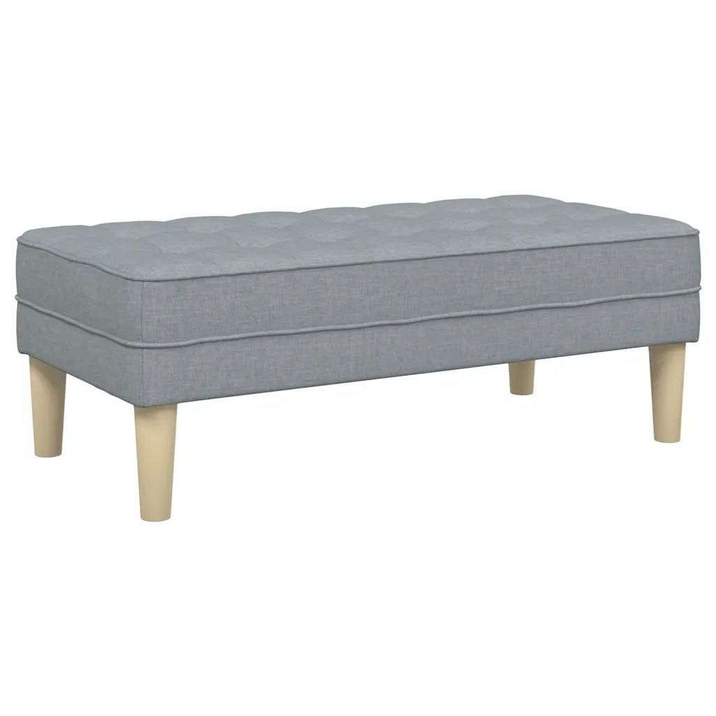 panchina con cuscino Grigio chiaro 113 x 57 x 39 cm Tessuto CFW9562879