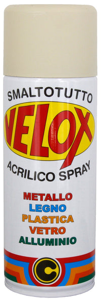 velox vernice spray acrilico beige opaco 400 ml non ingiallente cod:ferx.95976