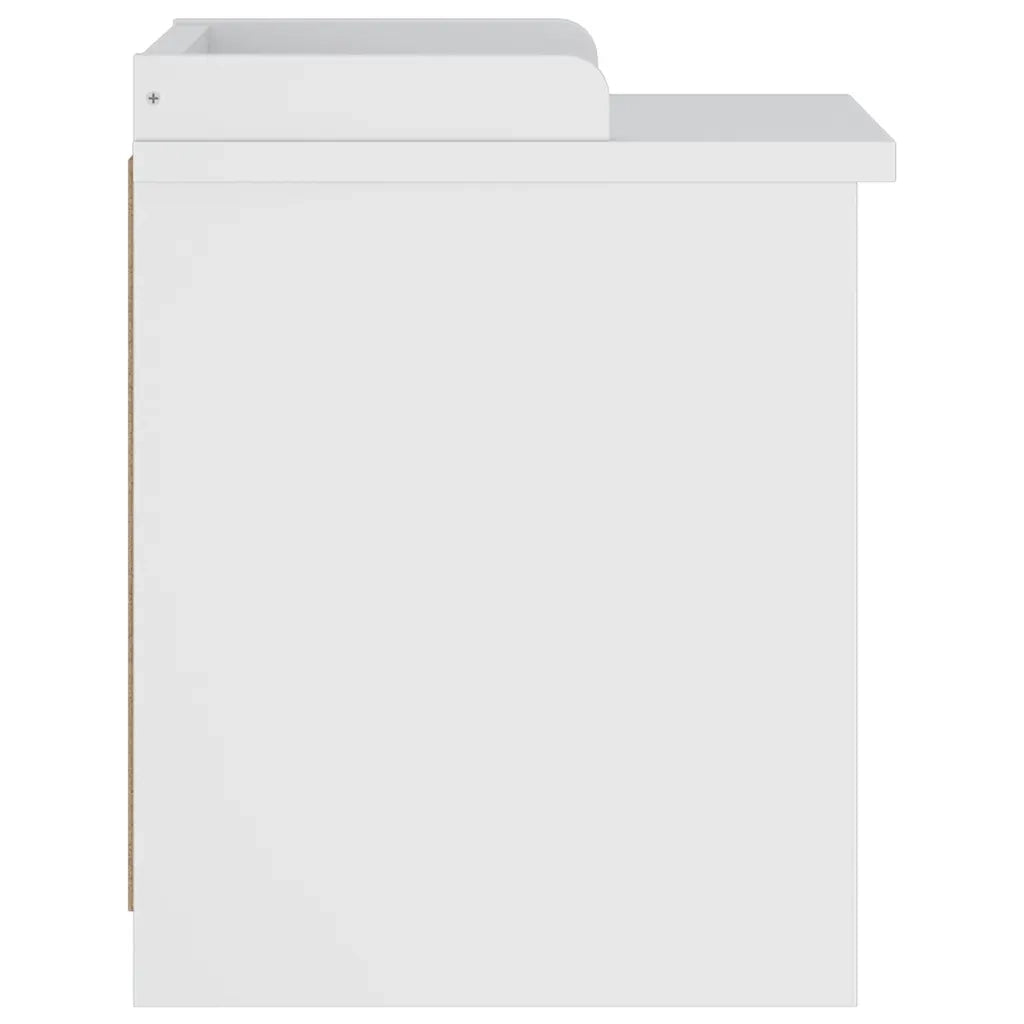 Panca da Corridoio SANDNES Bianca 45x40x50 cm in Legno di Pino 4010444