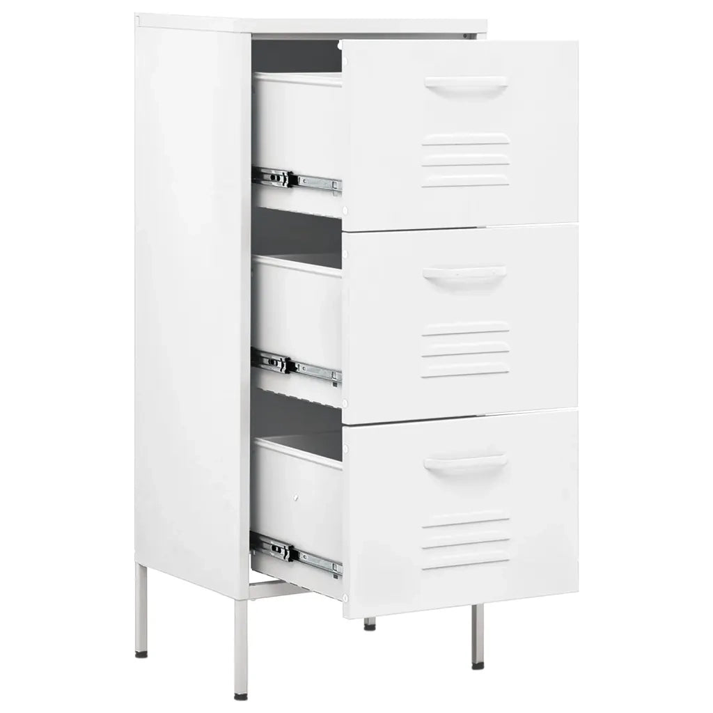 Armadietto Bianco 42,5x35x101,5 cm in Acciaio 336188
