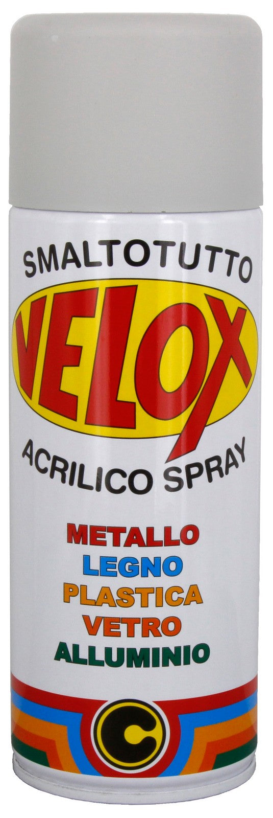 velox vernice spray acrilico grigio chiaro opaco 400 ml non ingiallente cod:ferx.95978