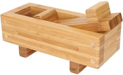 Strumento per la preparazione di sushi in legno di bambù duraturo - forma rettangolare - adatto per principianti