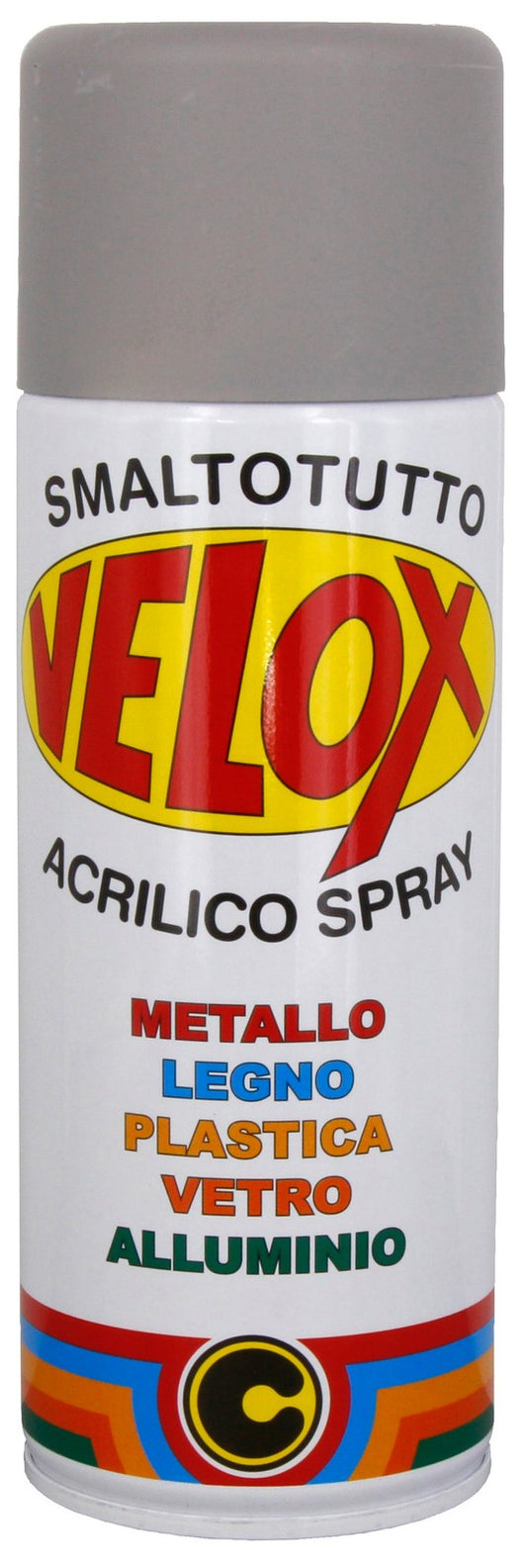 velox vernice spray acrilico grigio medio opaco 400 ml non ingiallente cod:ferx.95979