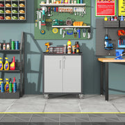 Armadio Metallico da Garage con Ruote e Ripiani ¨C MINIMAL ¨C 75x42x88 cm