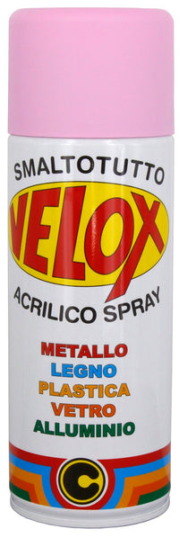 velox vernice spray acrilico rosa opaco 400 ml non ingiallente cod:ferx.95983