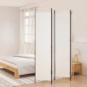 Divisorio a 4 Pannelli Bianco 200x220 cm Tessuto 350198