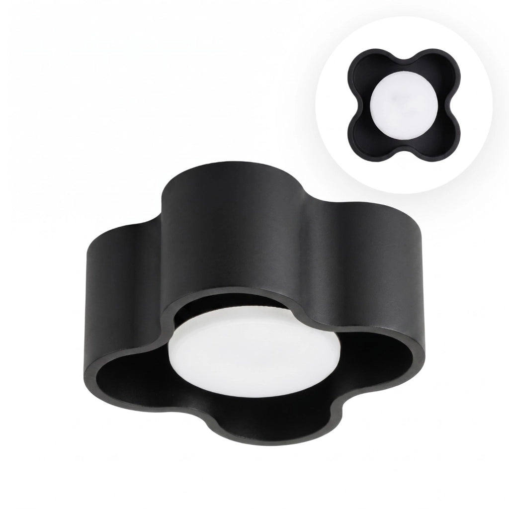 Plafoniera OVIO 1 nera Gx53