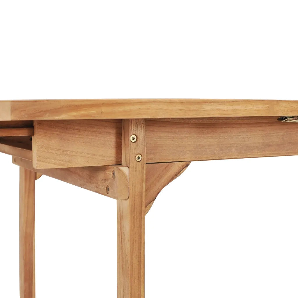 Tavolo da Pranzo Allungabile 150-200x100x75 cm Massello di Teak cod mxl 34196