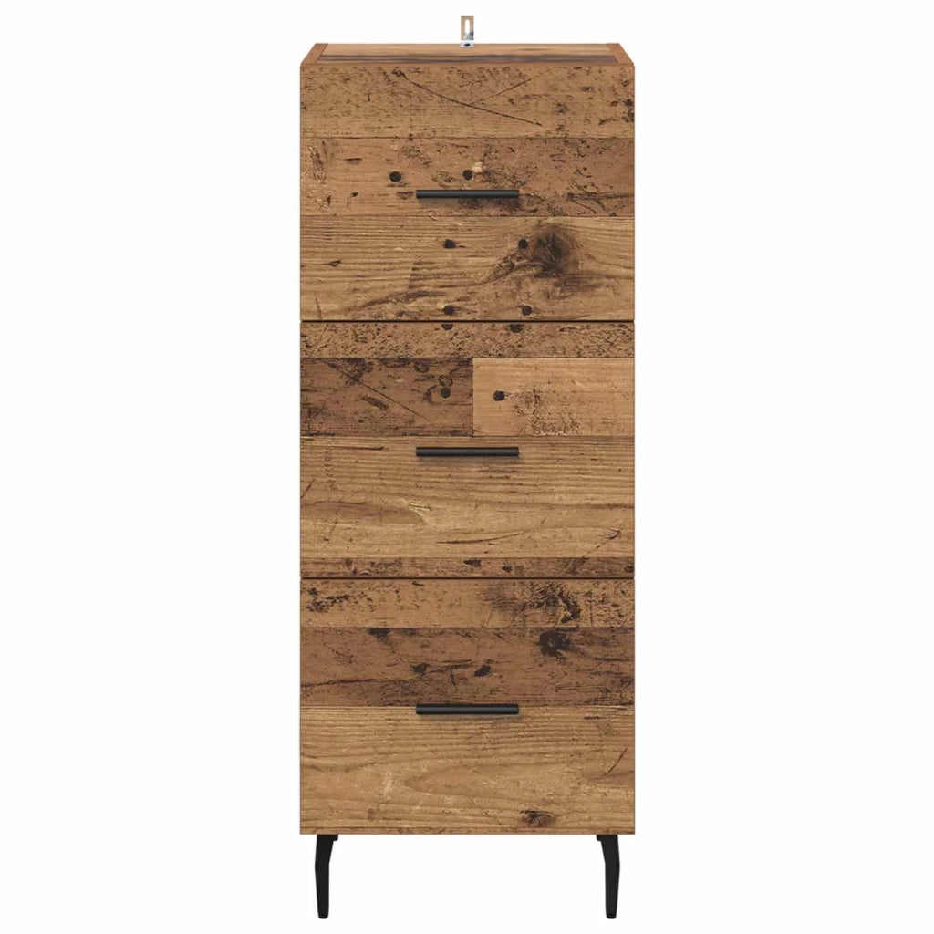 Credenza | Madia | Buffet da pranzo | Armadio da pranzo Legno vecchio 34 x 34,5 x 90 cm Legno multistrato