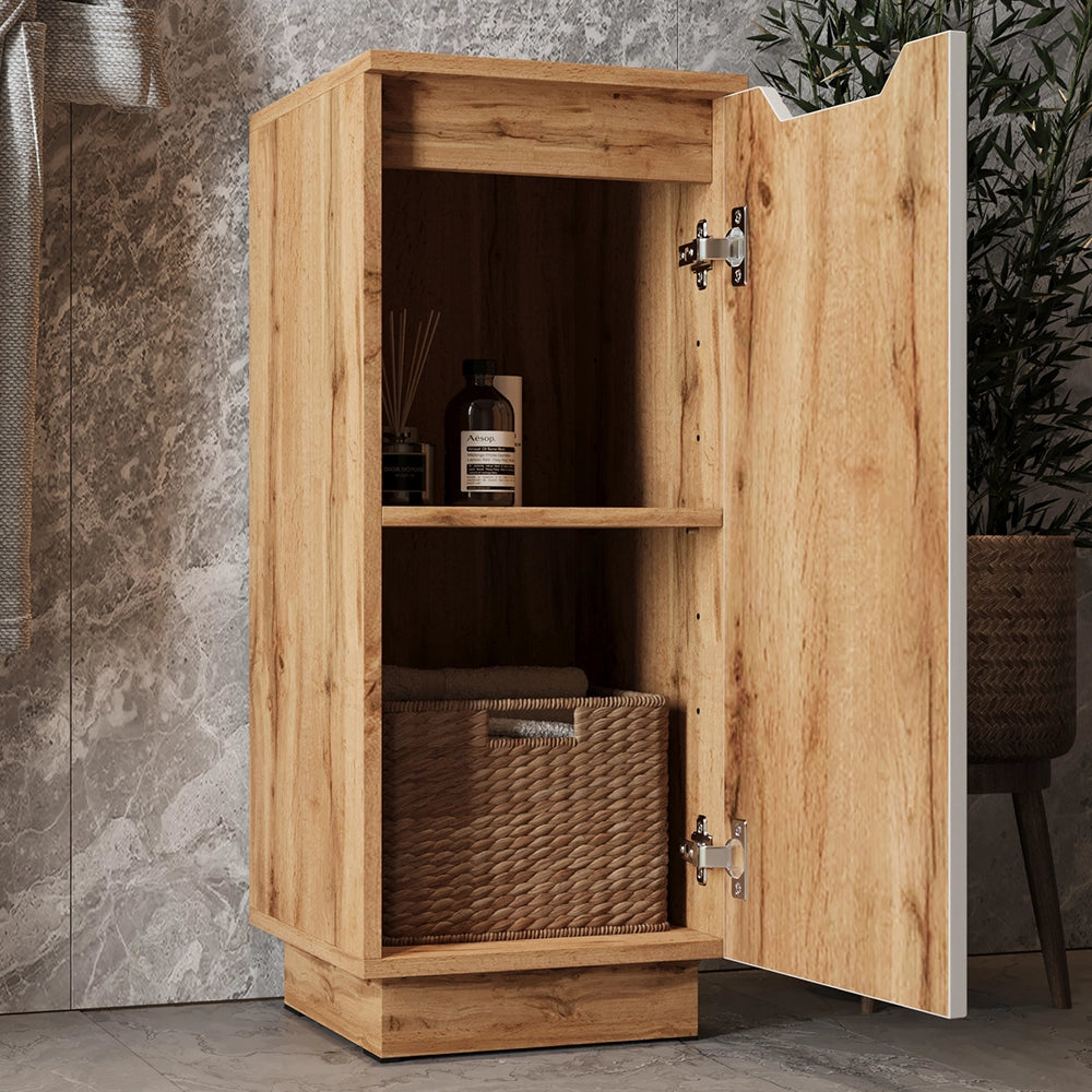 Vicco mobiletto bagno Rovere/bianco a strisce 33.4 x 81.9 cm