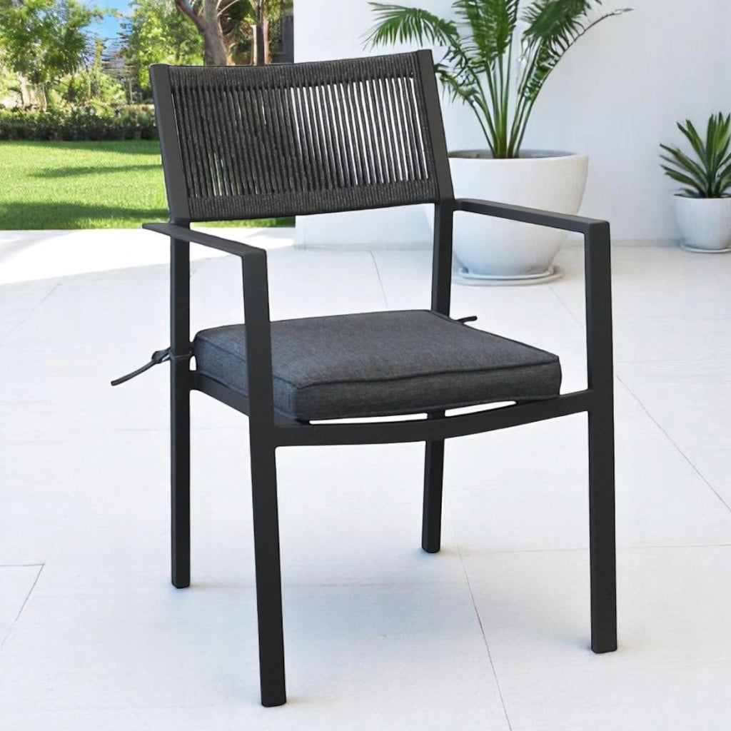 Poltrona da giardino impilabile con cuscino - HESTIA