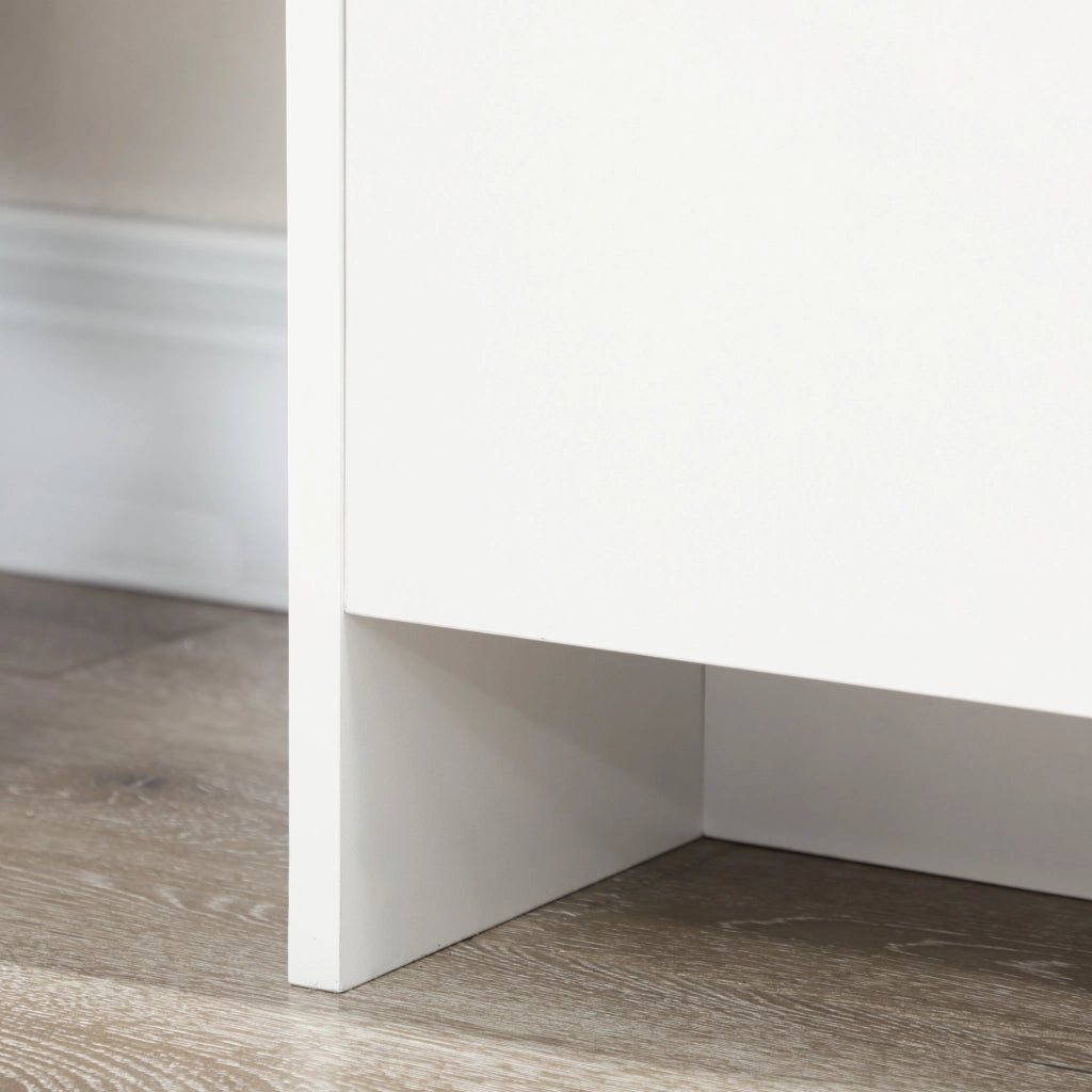 EasyComfort Credenza Moderna a 12 Ripiani Interni in Truciolato per Cucina, Soggiorno e Ingresso, 120x35x85 cm, Bianco