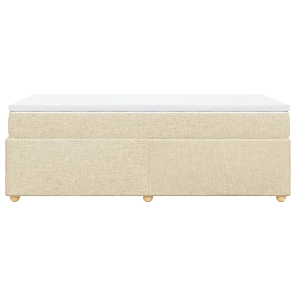 Giroletto a Molle con Materasso Crema 90x200 cm inTessuto