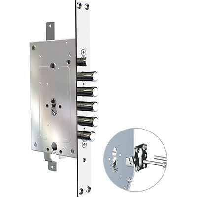 SERRATURA METALLO INFILARE 2951 PEPE CR  DOPPIO F.SAGOM M2 TRIPL+SCR IP.MM 28 E.MM 68 DX/SX