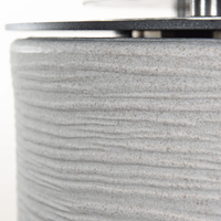 Camino a Bioetanolo Braciere da Pavimento Ø35xh55 cm per Interno ed Esterno Raffaello Corda Beige