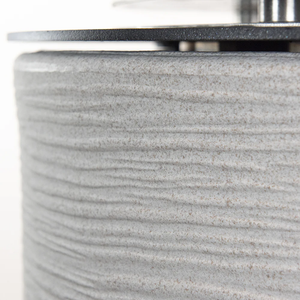 Camino a Bioetanolo Braciere da Pavimento Ø35xh55 cm per Interno ed Esterno Raffaello Corda Beige