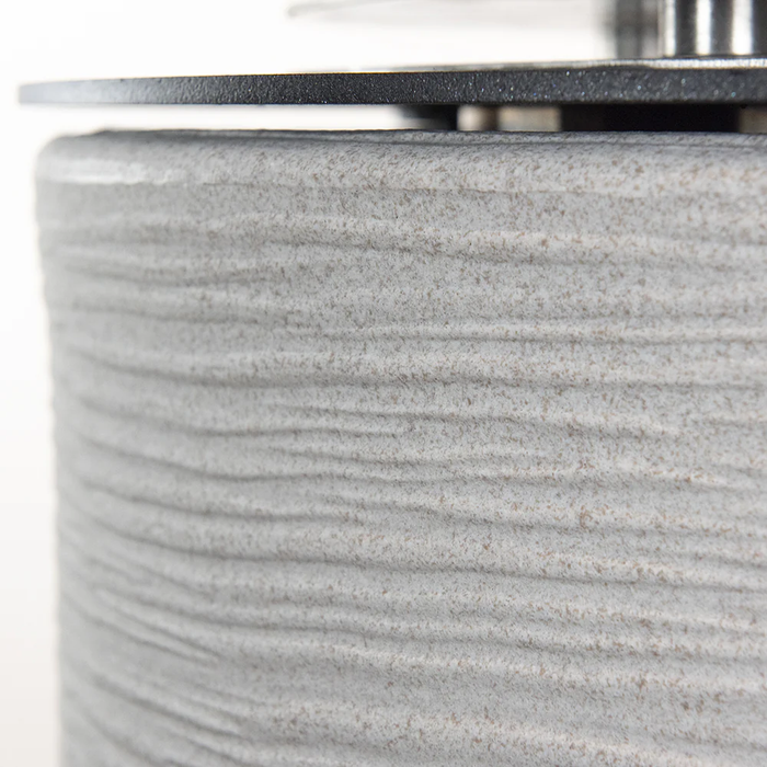 Camino a Bioetanolo Braciere da Pavimento Ø35xh55 cm per Interno ed Esterno Raffaello Corda Beige