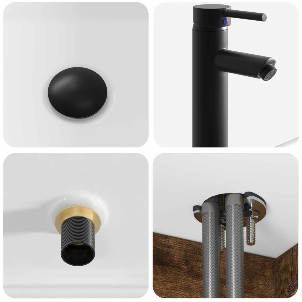 Mobile lavabo da parete Rovere Fumo 49 x 41 x 63 cm 890567