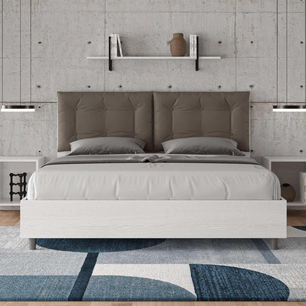 Letto Matrimoniale 160x190 cm Senza Rete Annalisa Egos Cappuccino