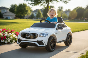 Macchina Elettrica per Bambini Licenza Ufficiale Mercedes AMG GLC63S Coupè 10,8V 5,4 Ah Bianco