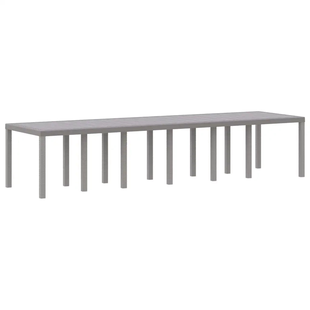 Set da Pranzo per Giardino 13 pcs Grigio chiaro Rattan Polt