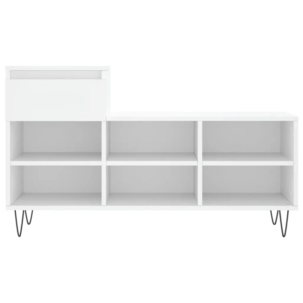 Scarpiera-Scaffale per scarpe Bianca 102x36x60 cm in Legno Multistrato 358011