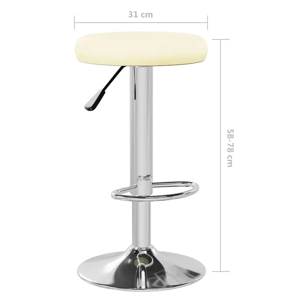 vidaXL Sgabelli da Bar 2 pz Crema in Similpelle