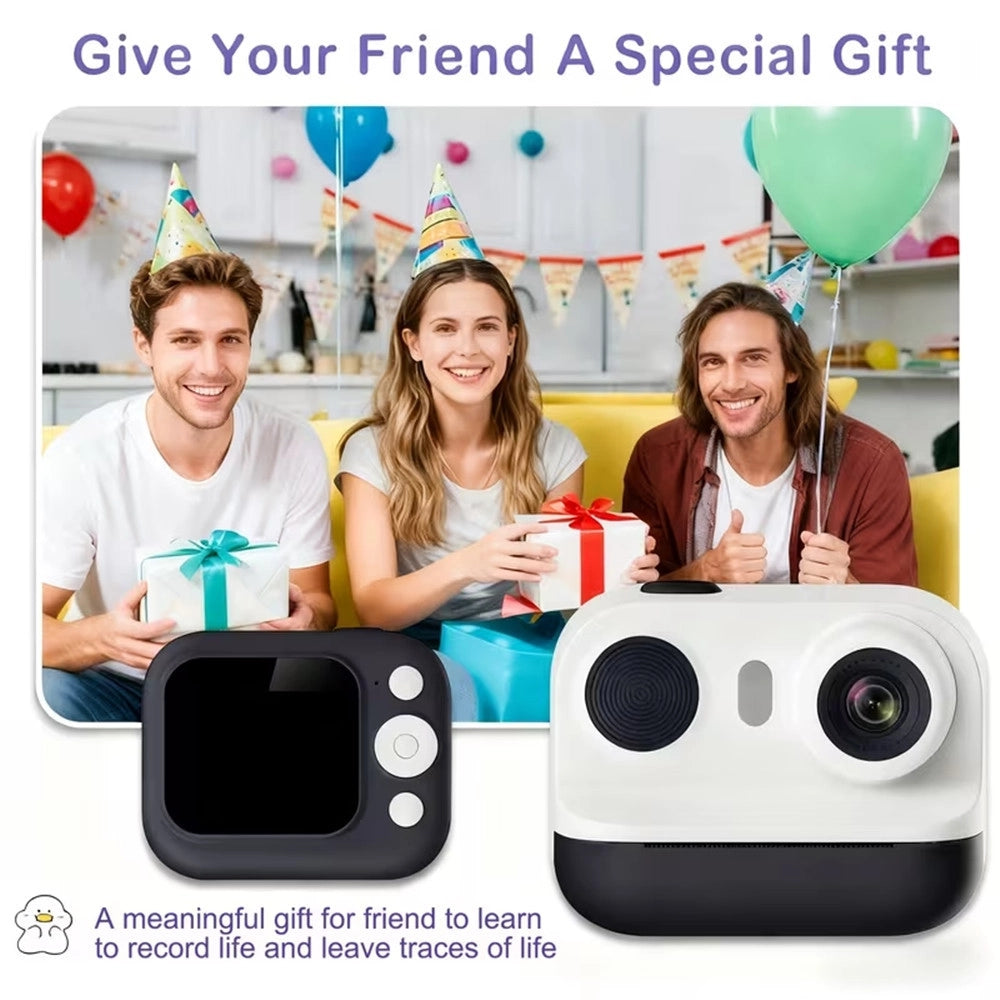 Trade Shop - Fotocamera Portatile A Stampa Istantanea Per Bambini Con Schermo Led Zoom Digitale 6x -