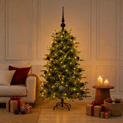 Albero di Natale artificiale con palline 120 cm 150 LED 3465597