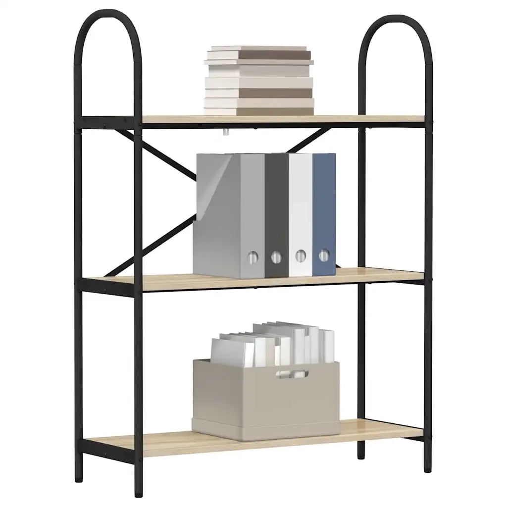 Libreria-Scaffale per Libri-Mobile di Stoccaggio Rovere Sonoma 80 x 30 x 109 cm Legno multistrato 529790