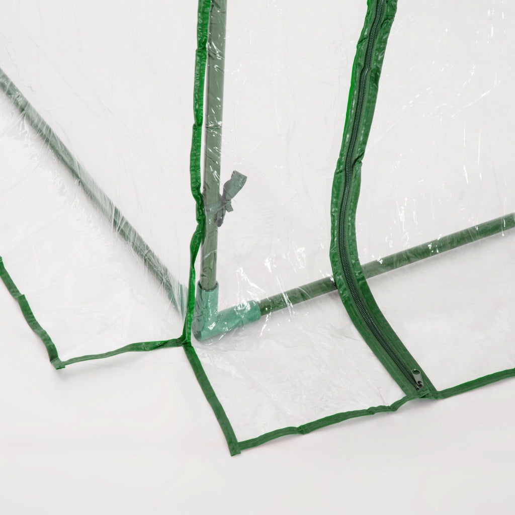 SERRA 200x100x80 cm in plastica verde con telaio in acciaio