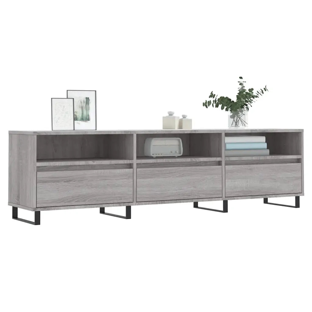 Mobile Porta TV Grigio Sonoma 150x30x44,5 cm Legno Multistratocod mxl 104899