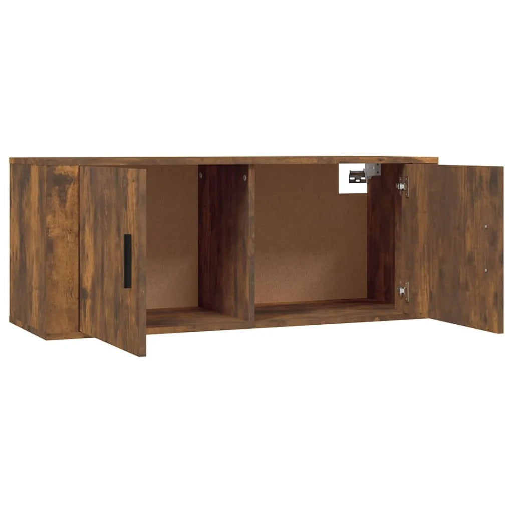 Set di mobili da 3 pezzi tra cui armadio credenza mobile TV soggiorno/camera da letto salotto rovere affumicato legno marrone ingegnerizzato 02_0024601