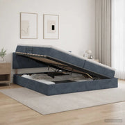 Letto con Contenitore Grigio Scuro 200 x 200 cm Velluto 3458830