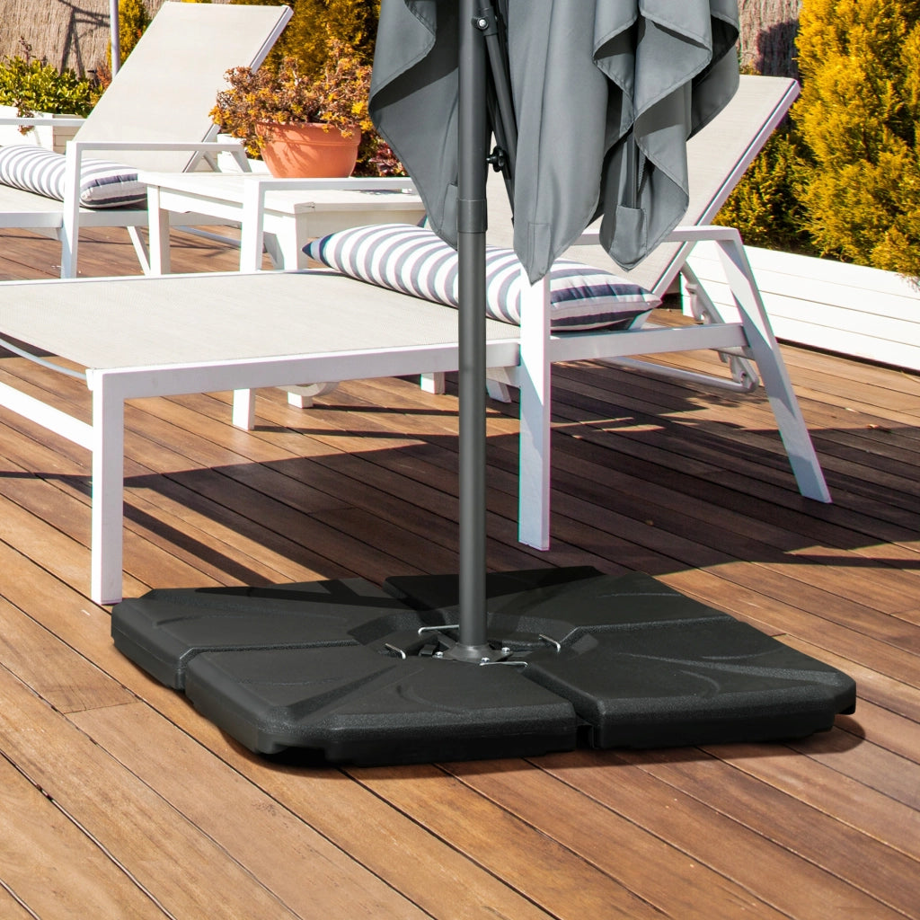Base per ombrellone ¨C zephmum ¨C Nero, Plastica, 103x103x8,3 cm