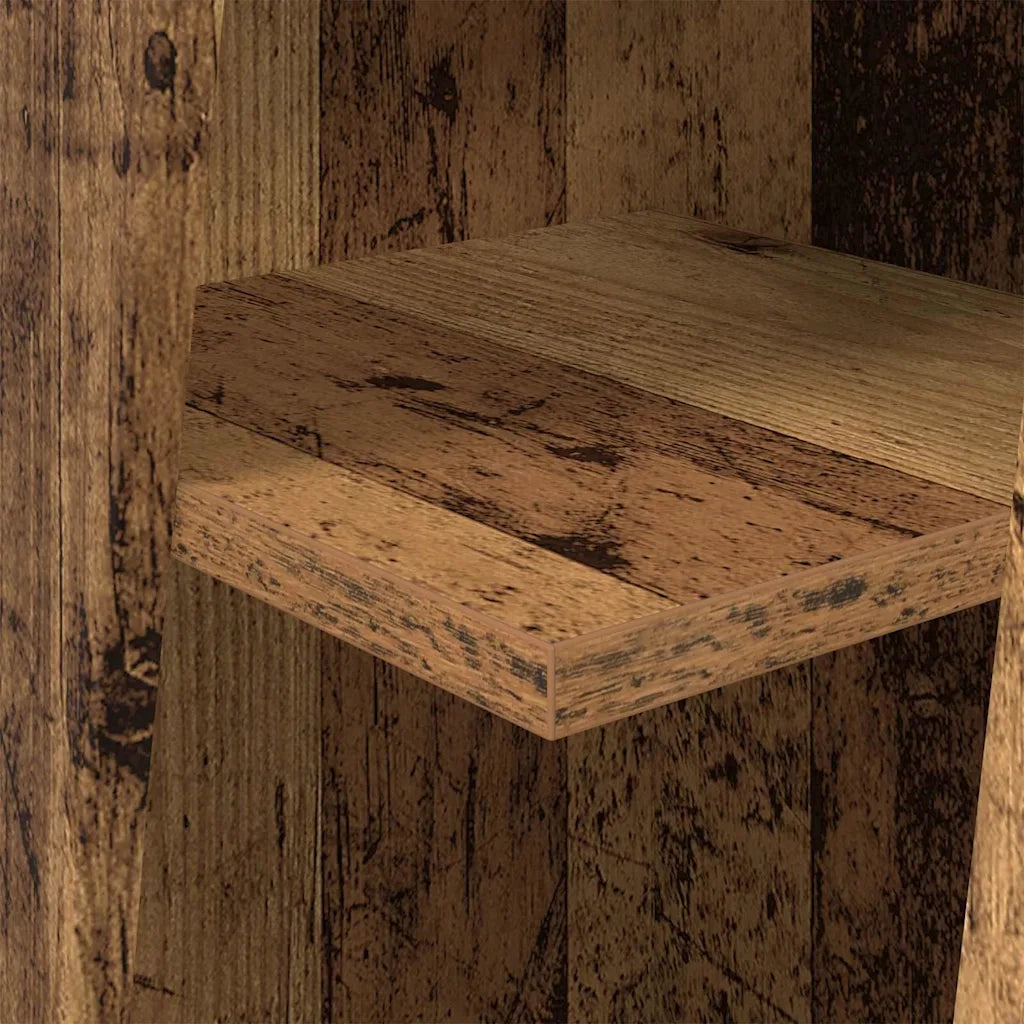 Mobile angolare Legno vecchio 27,5x27x102cm Legno multistrato
