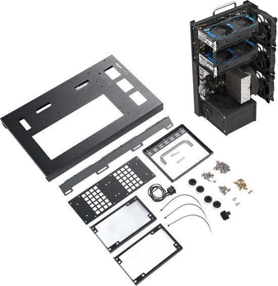 Cassa Computer a Schermo Aperto con Maniglia per Pannello Madre ATX/M-ATX/ITX - Buon Effetto di Raffreddamento