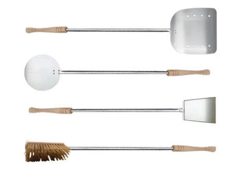 Kit strumenti da quattro Rossofuoco pala, palino, paletta, spazzola - Per carrello modulare multiuso