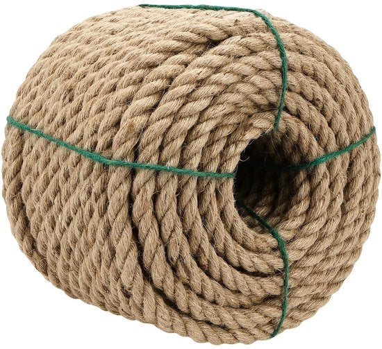 Tessuto di juta 12 mm - Corda robusta - Corda di canapa - Corda per legare - Accessorio per giardino - Materiale duraturo - Corda per giardino