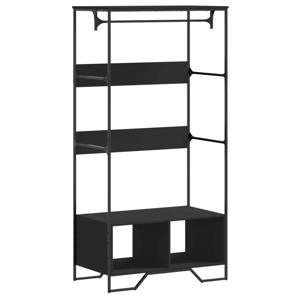 Armadio Nero 90x50x180 cm in Truciolato 848669