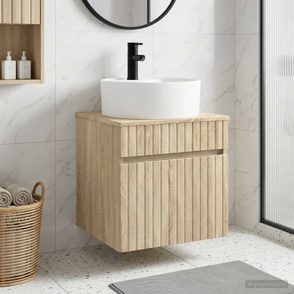 Mobile lavabo da parete Rovere Sonoma 49 x 44,5 x 65 cm 890594