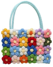 Borsa a spalla in tessuto - Clutch floreale per donne - Grande capacità