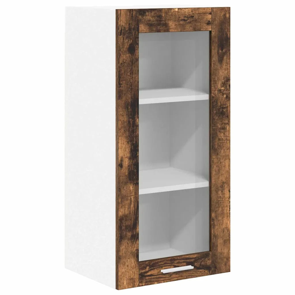 Armadio pensile con porta 2 pcs Rovere fumé 40 x 31 x 80 cm