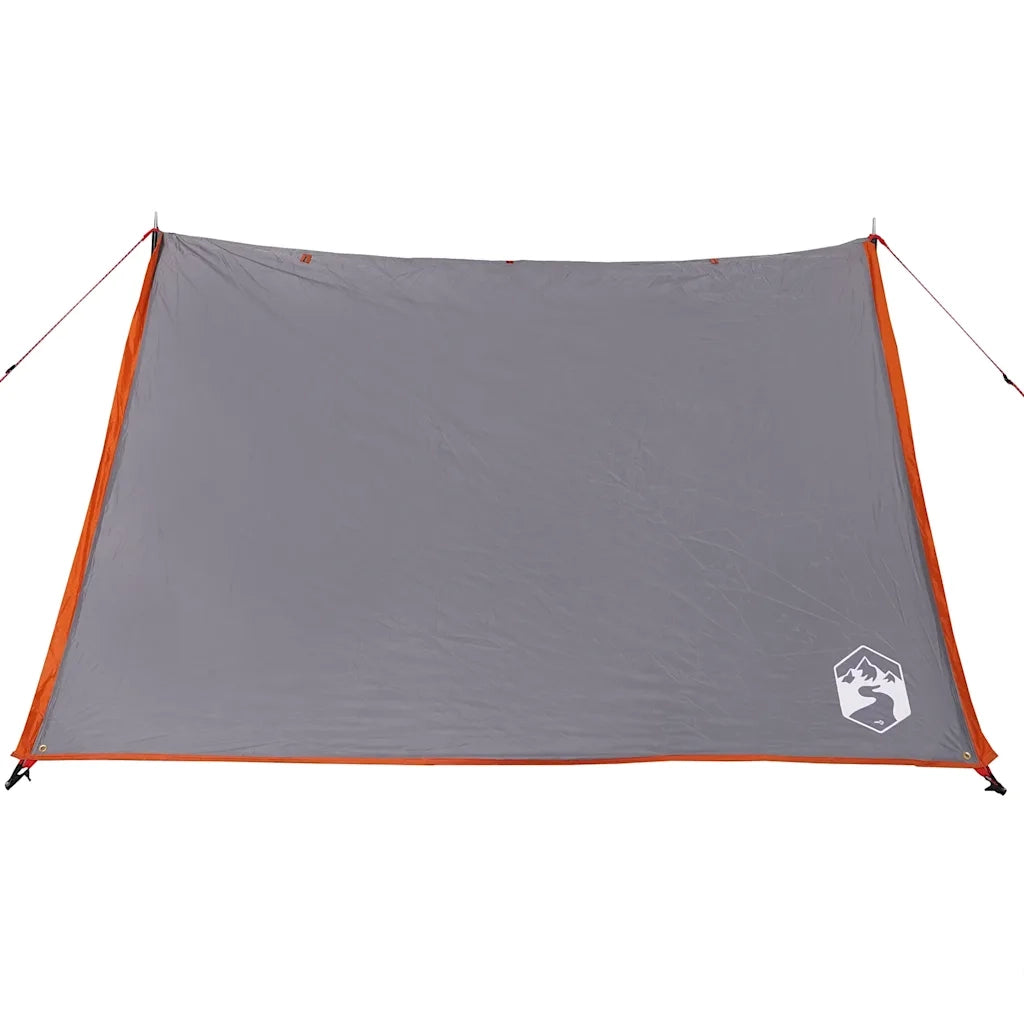 Tenda da Campeggio 2 Persone-Tenda per Escursionismo Grigio e Arancione Impermeabile 398437